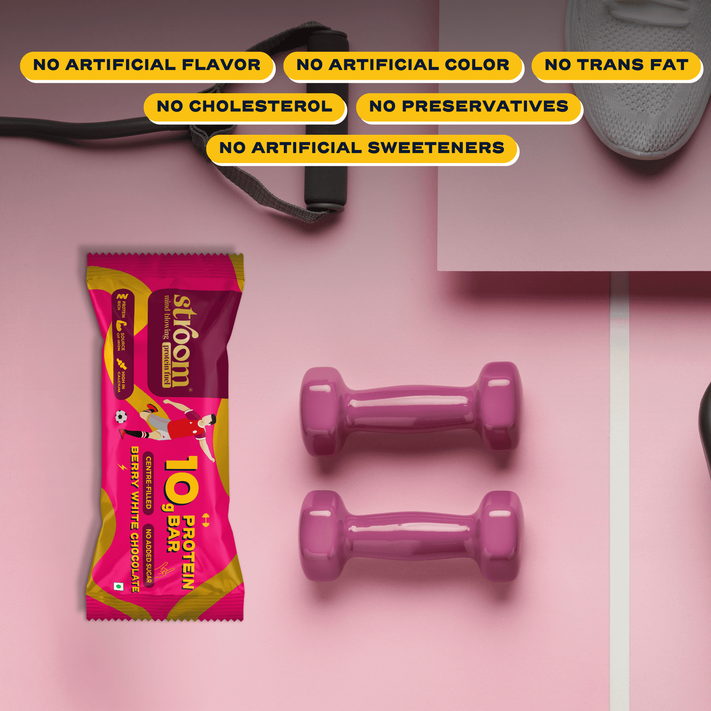 Berry White Chocolate 10g protein Bar – Pack of 6