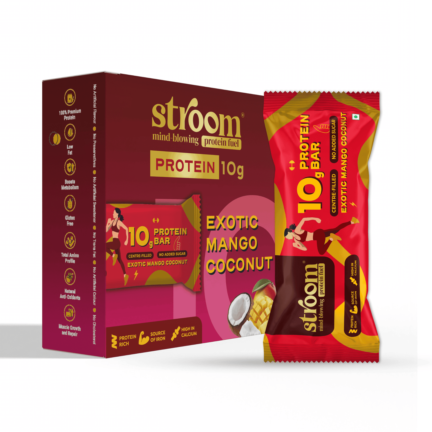 Exotic Mango Coconut 10g protein Bar – Pack of 6