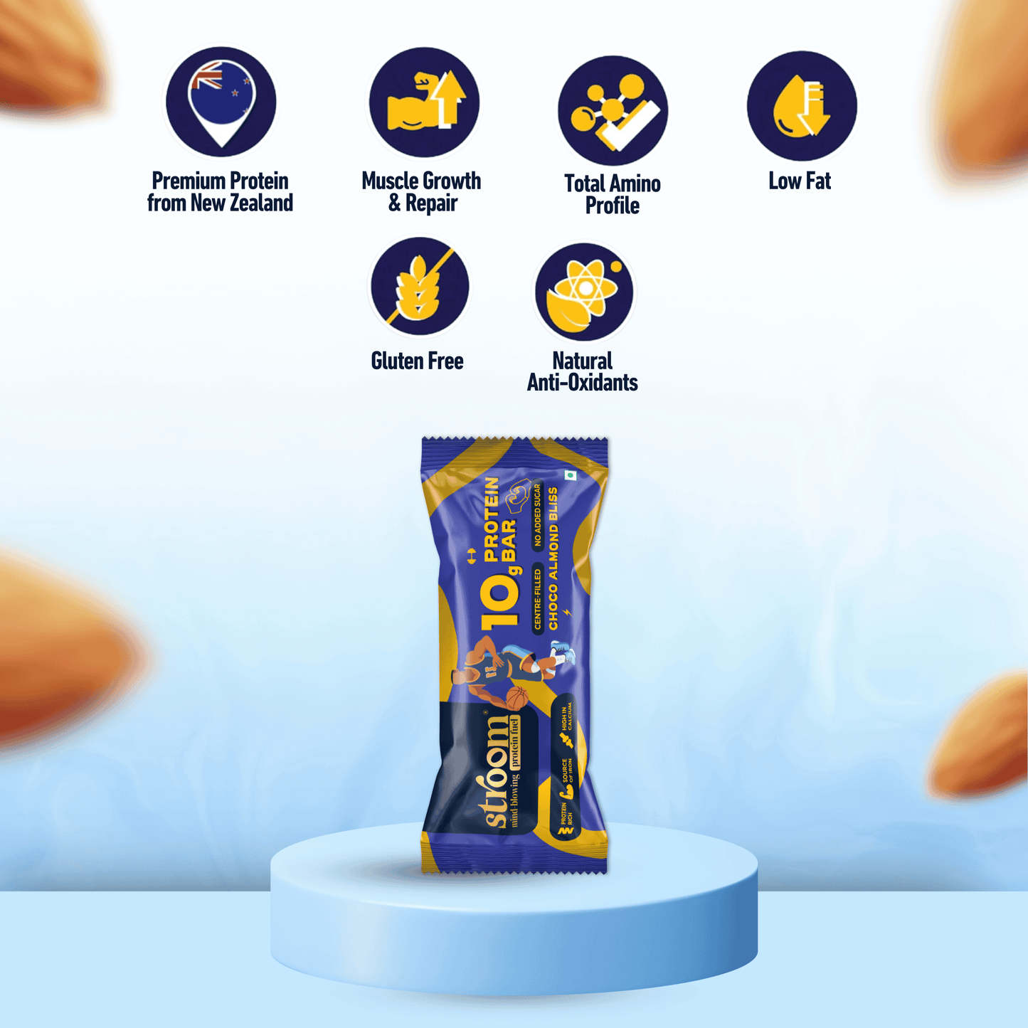 Choco Almond Bliss 10g protein Bar – Pack of 6
