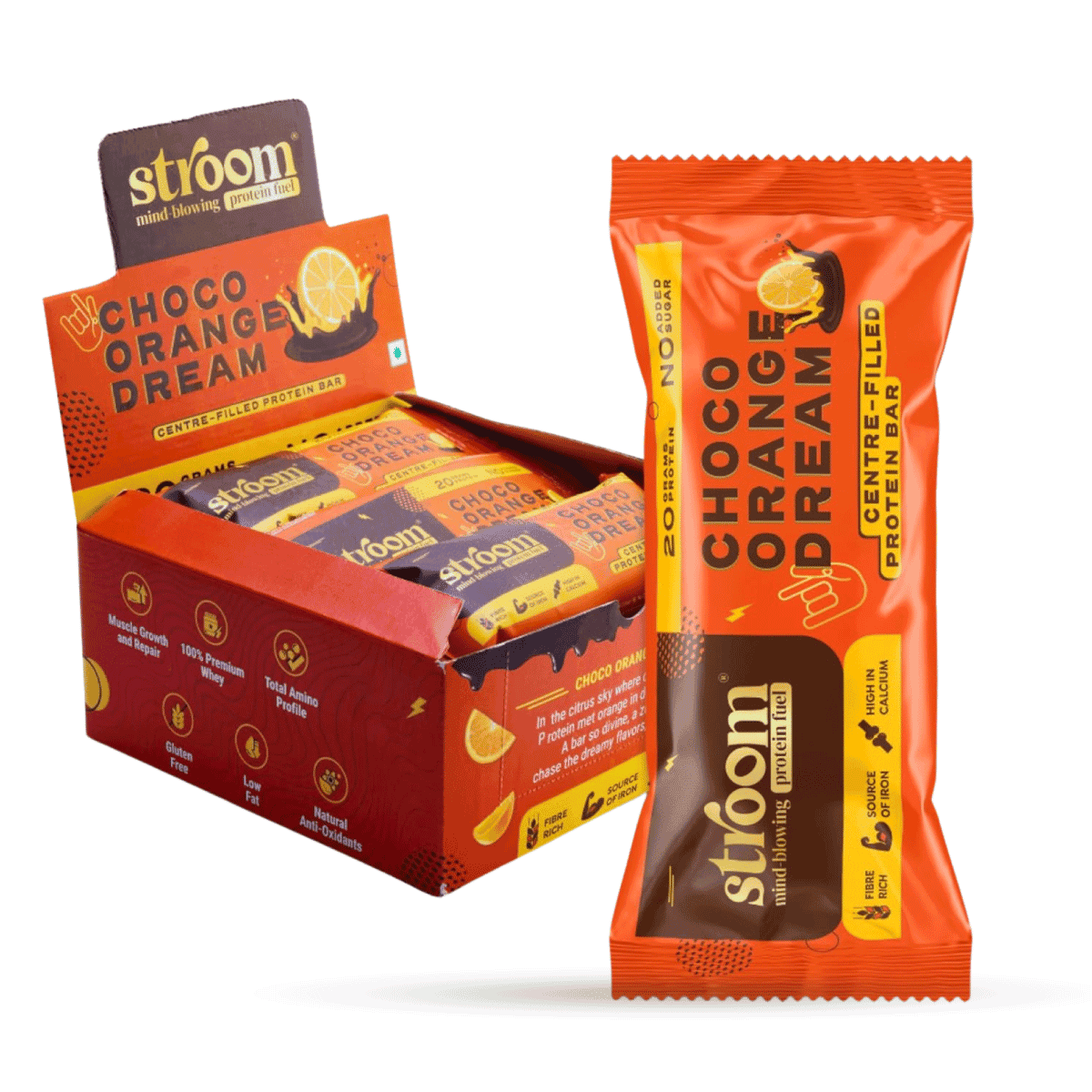 Choco Orange Dream - 20g protein Bar – Pack of 6