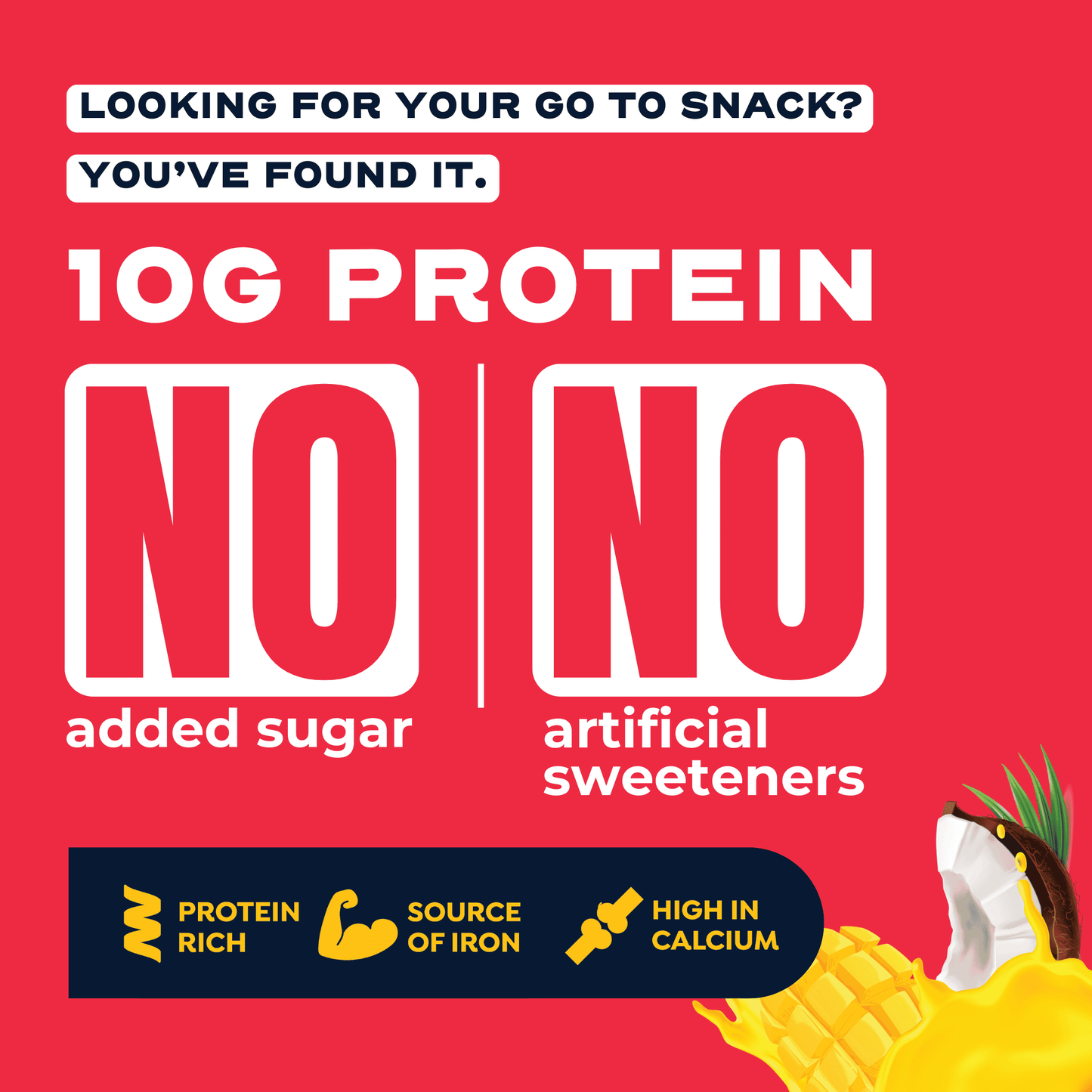 Exotic Mango Coconut 10g protein Bar – Pack of 6