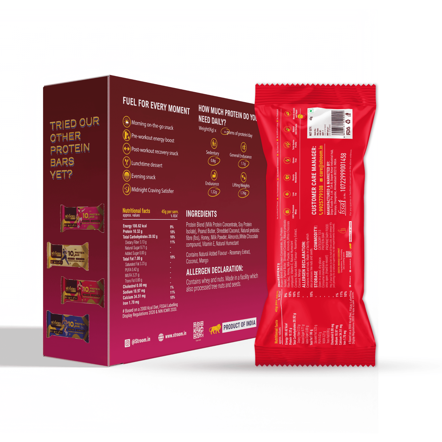 Exotic Mango Coconut 10g protein Bar – Pack of 6