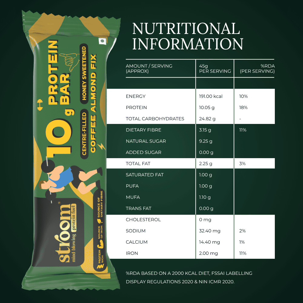 Coffee Almond Fix 10g Protein Bar