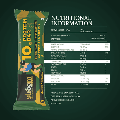 Coffee Almond Fix 10g Protein Bar