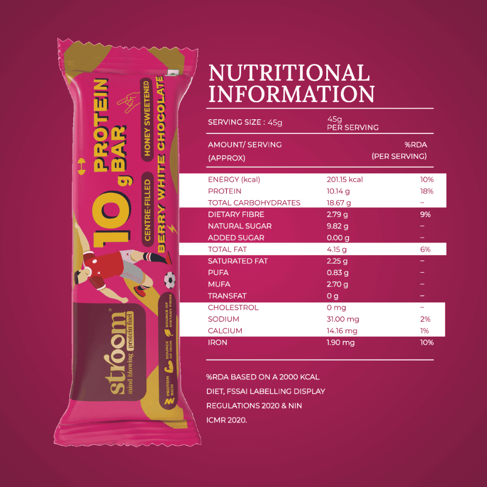 Berry White Chocolate 10g Protein Bar