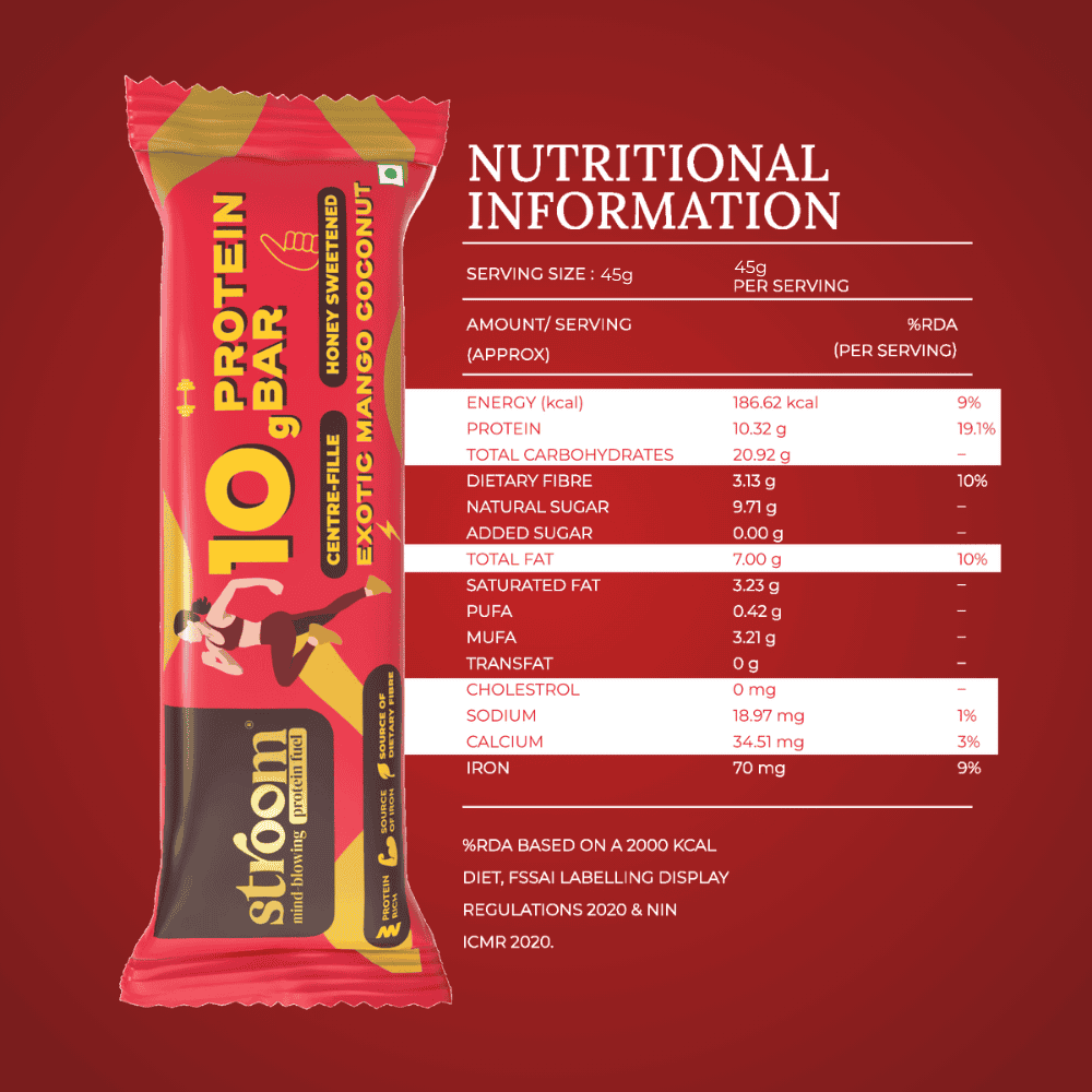 Exotic Mango Coconut 10g Protein Bar