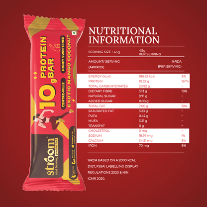 Exotic Mango Coconut 10g Protein Bar