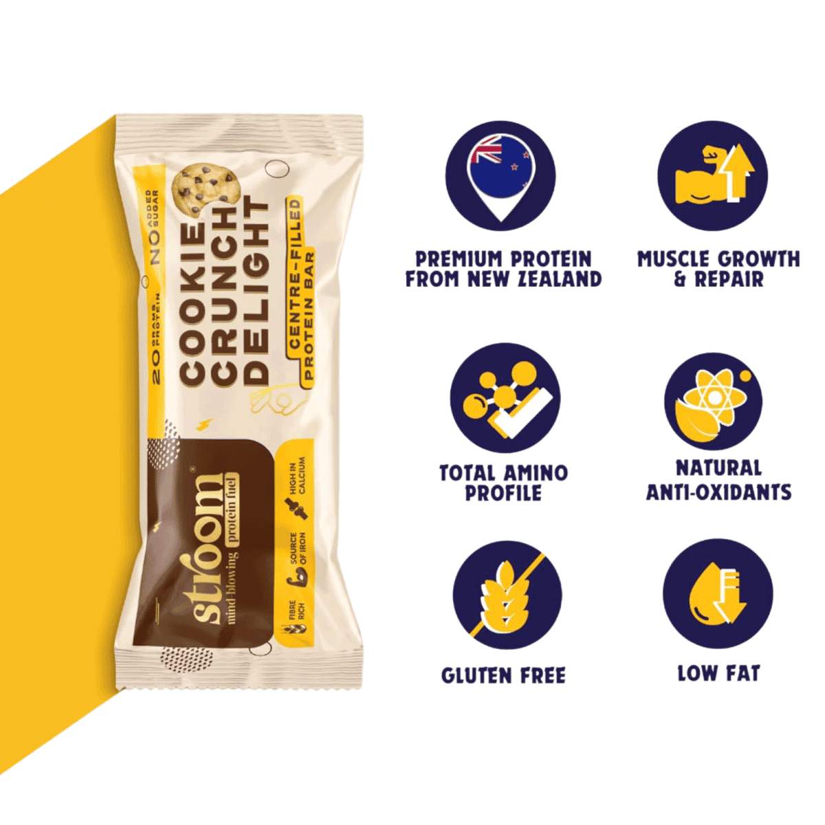 Cookie Crunch Delight - 20g protein Bar – Pack of 6